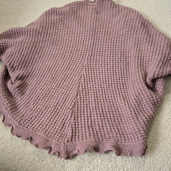 Anthropologie Moth Rocia Open Front Cocoon Cardigan Size XS Small Mauve - Picture 10 of 10
